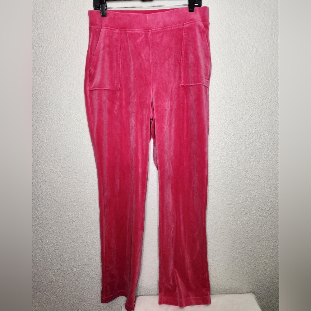 Juicy Couture Fuchsia Pink Velvety Joggers Women's Size Large